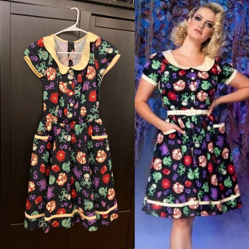 BNWT Cthulhu Dee Dee Dress, XS with Tags